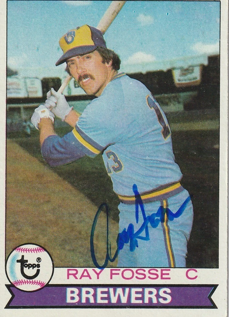 RAY FOSSE MILWAUKEE BREWERS  SIGNED 1979 TOPPS CARD #51