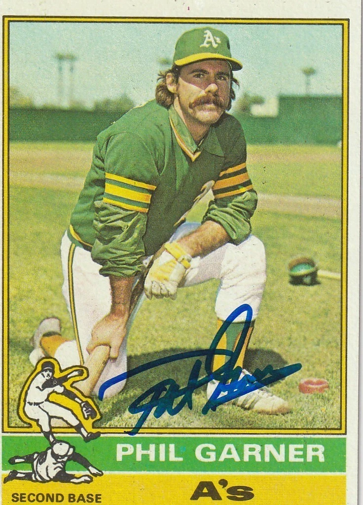 PHIL GARNER OAKLAND A'S  SIGNED 1976 TOPPS CARD #57