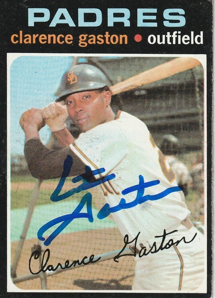 CITO GASTON SAN DIEGO PADRES  SIGNED 1971 TOPPS CARD #25