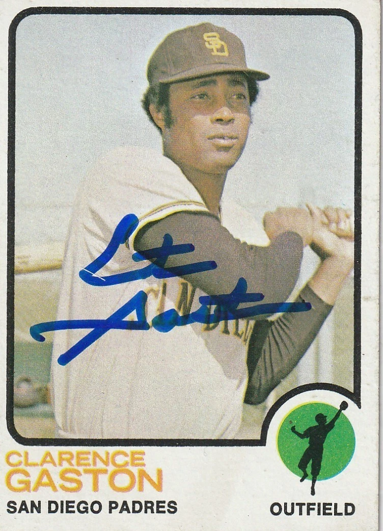 CITO GASTON SAN DIEGO PADRES  SIGNED 1973 TOPPS CARD #159