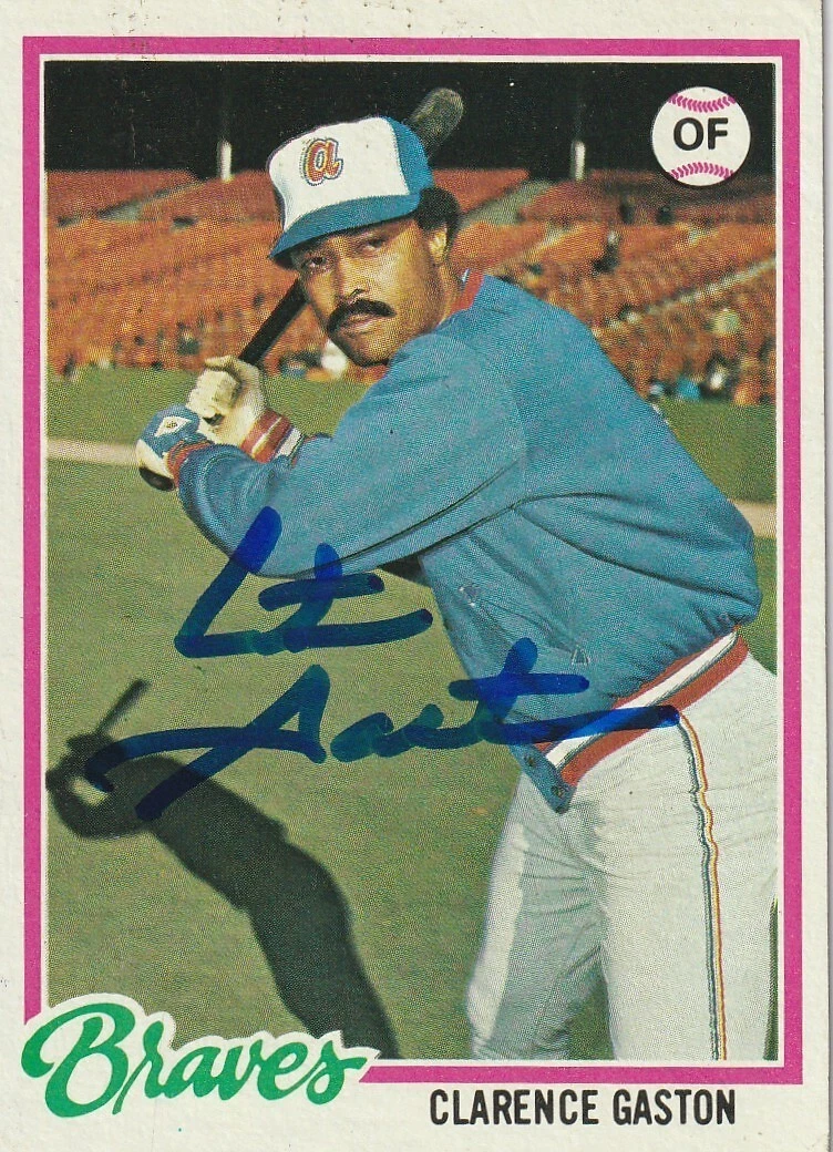 CITO GASTON ATLANTA BRAVES  SIGNED 1978 TOPPS CARD #716