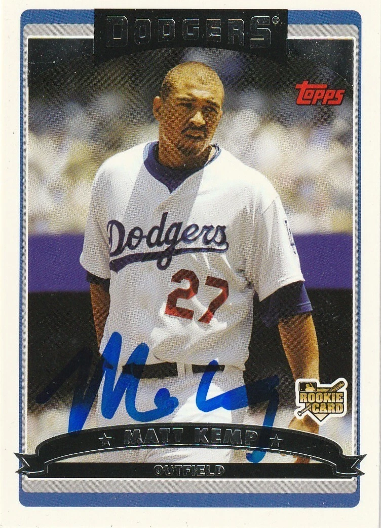 MATT KEMP LOS ANGELES DODGERS  SIGNED 2006 TOPPS UPDATE CARD #UH138