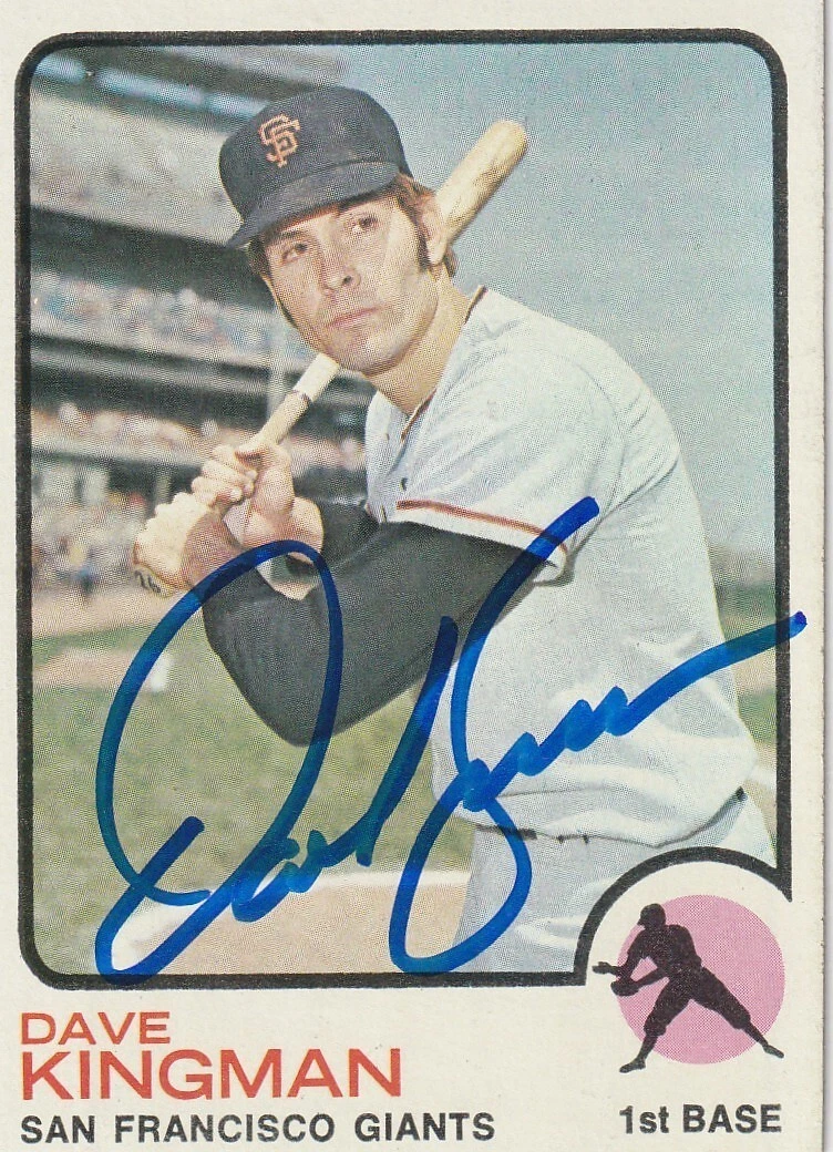 DAVE KINGMAN SAN FRANCISCO GIANTS  SIGNED 1973 TOPPS CARD #23