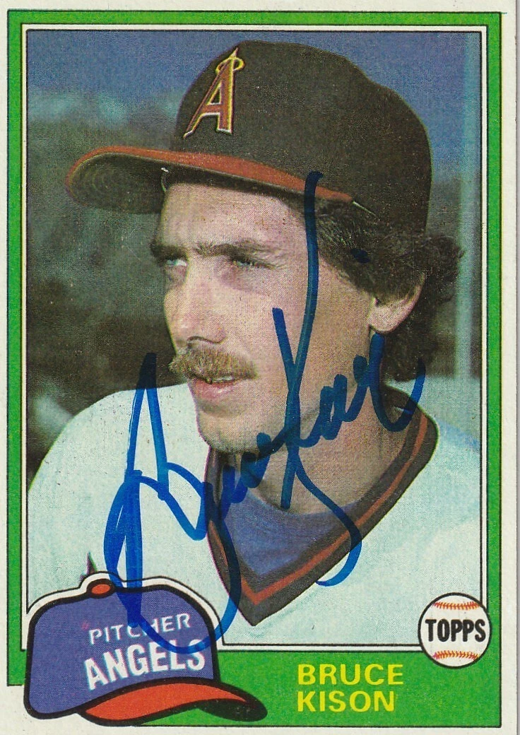 BRUCE KISON CALIFORNIA ANGELS SIGNED 1981 TOPPS CARD #340