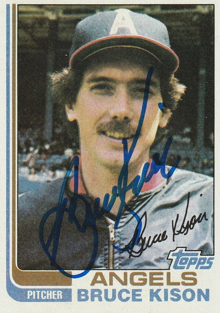 BRUCE KISON CALIFORNIA ANGELS SIGNED 1982 TOPPS CARD #442
