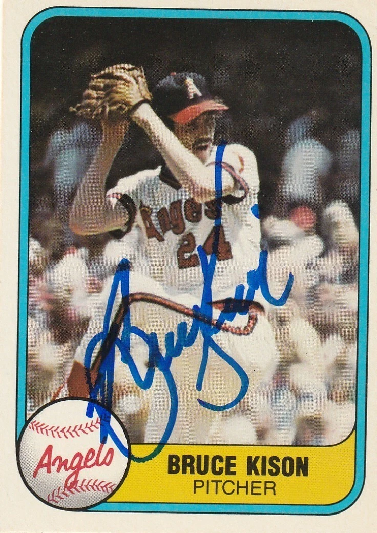 BRUCE KISON CALIFORNIA ANGELS SIGNED 1981 FLEER CARD #284