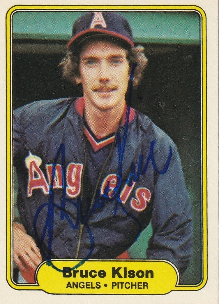 BRUCE KISON CALIFORNIA ANGELS SIGNED 1982 FLEER CARD #467