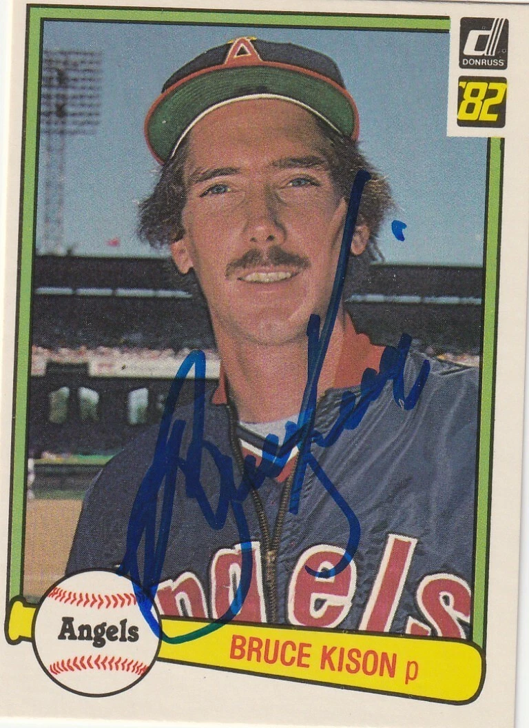 BRUCE KISON CALIFORNIA ANGELS SIGNED 1982 DONRUSS CARD #66