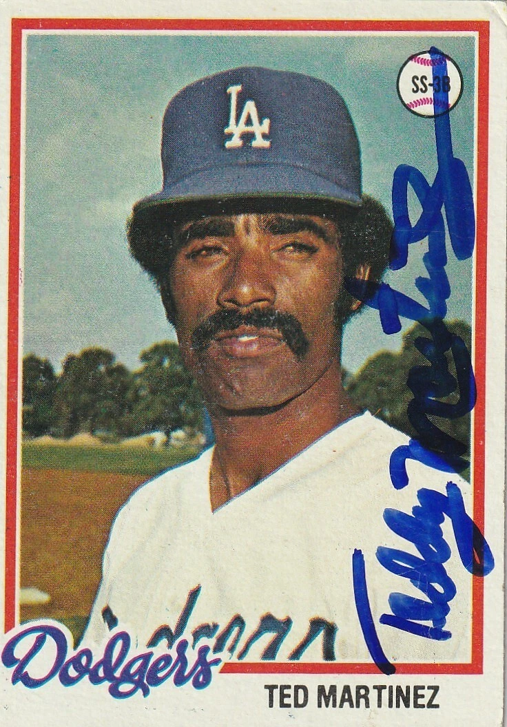 TED MARTINEZ LOS ANGELES DODGERS  SIGNED 1978 TOPPS CARD #546