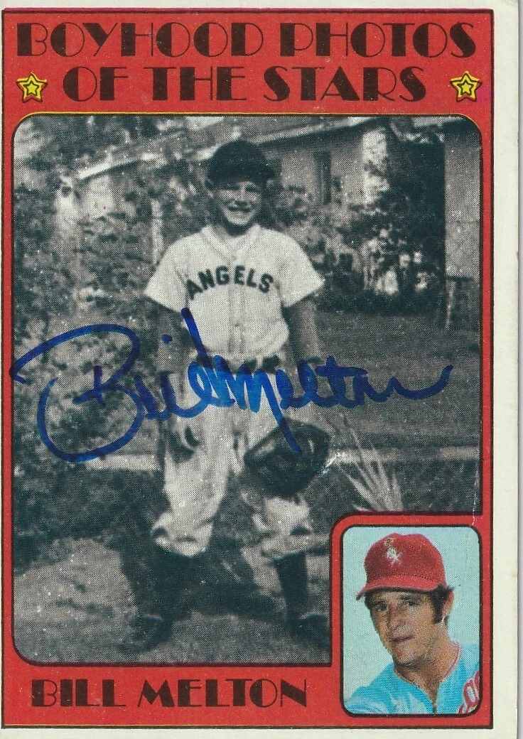 BILL MELTON CHICAGO WHITE SOX  SIGNED 1972 TOPPS CARD #495