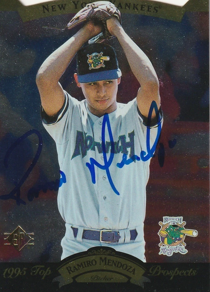 RAMIRO MENDOZA NEW YORK YANKEES  SIGNED 1995 UPPER DECK SP PROSPECTS CARD #119