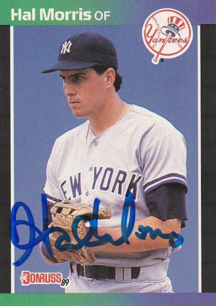 HAL MORRIS NEW YORK YANKEES SIGNED 1989 DONRUSS CARD #545
