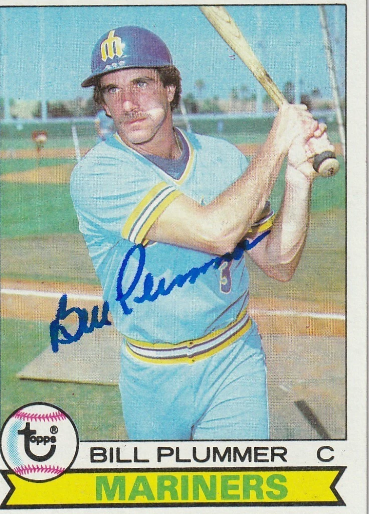 BILL PLUMMER SEATTLE MARINERS  SIGNED 1979 TOPPS CARD #396