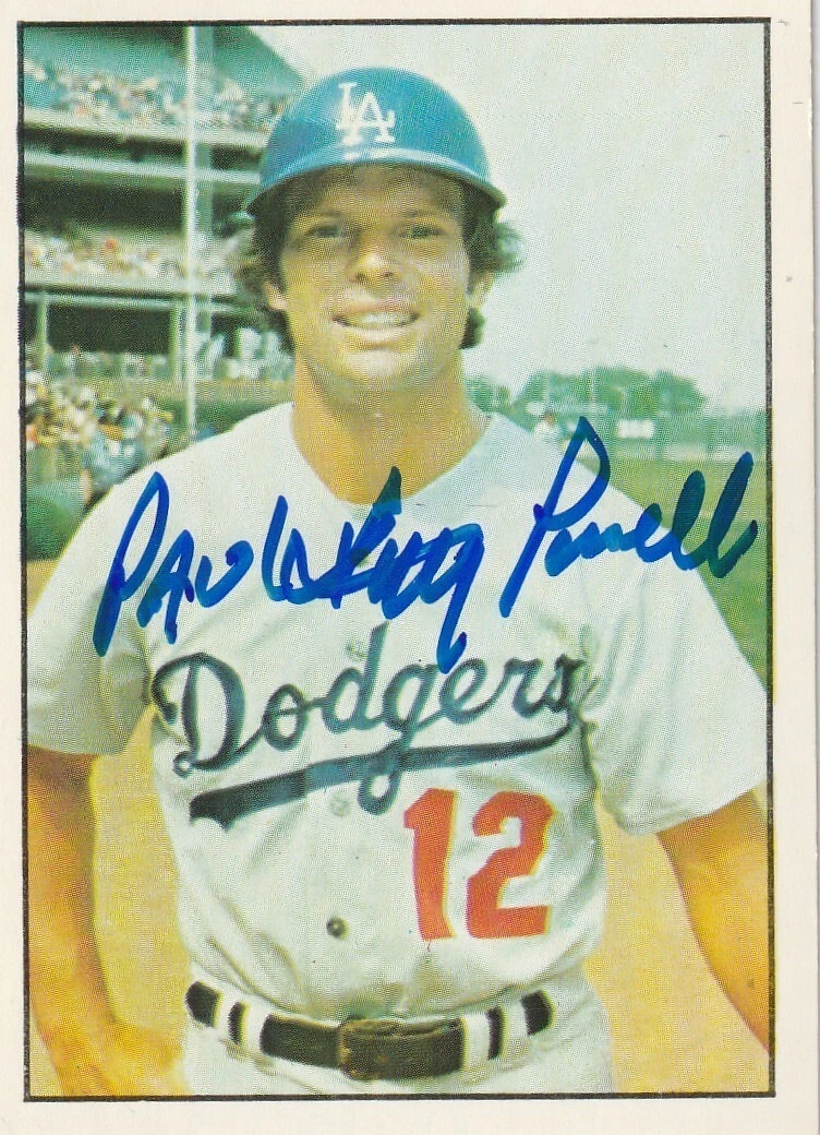 PAUL RAY POWELL LOS ANGELES DODGERS  SIGNED 1975 SSPC CARD #82
