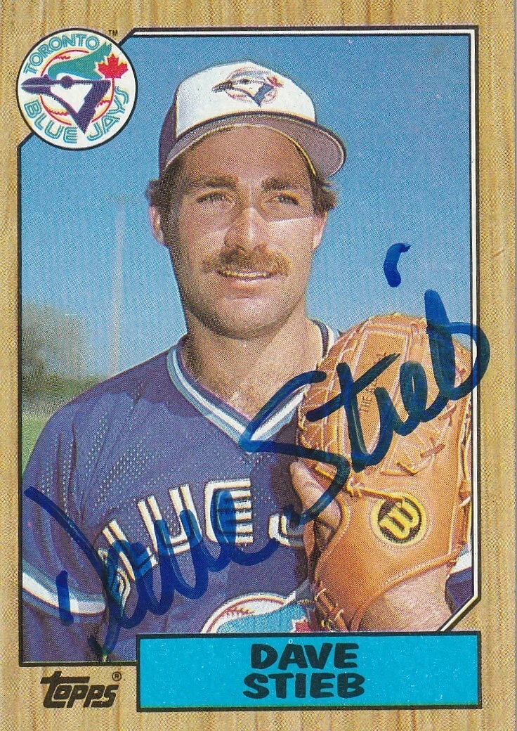 DAVE STIEB TORONTO BLUE JAYS  SIGNED 1987 TOPPS CARD #90