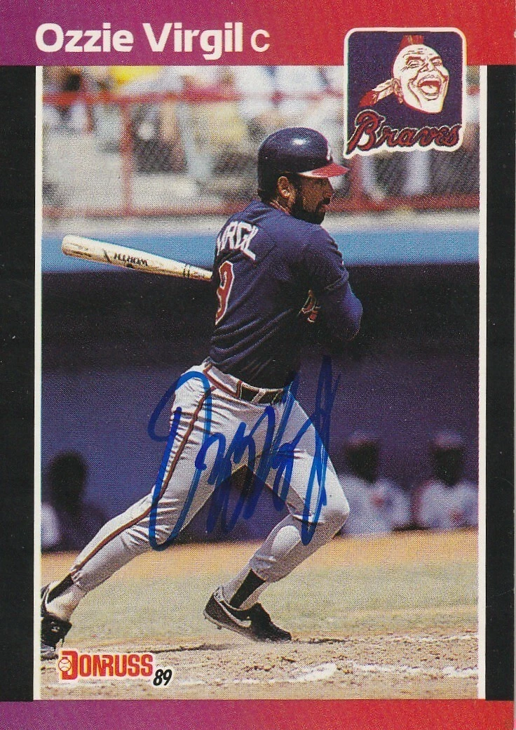 OZZIE VIRGIL ATLANTA BRAVES 1989 DONRUSS CARD #145 SIGNED