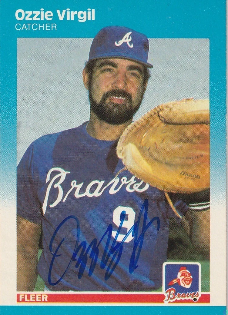 OZZIE VIRGIL ATLANTA BRAVES 1987 FLEER CARD #532 SIGNED