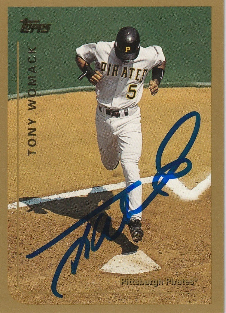 TONY WOMACK PITTSBURGH PIRATES 1999 TOPPS CARD #310 SIGNED
