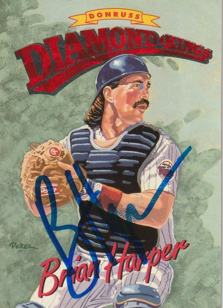 BRIAN HARPER MINNESOTA TWINS  SIGNED 1994 DONRUSS DIAMOND KING  CARD #DK-6