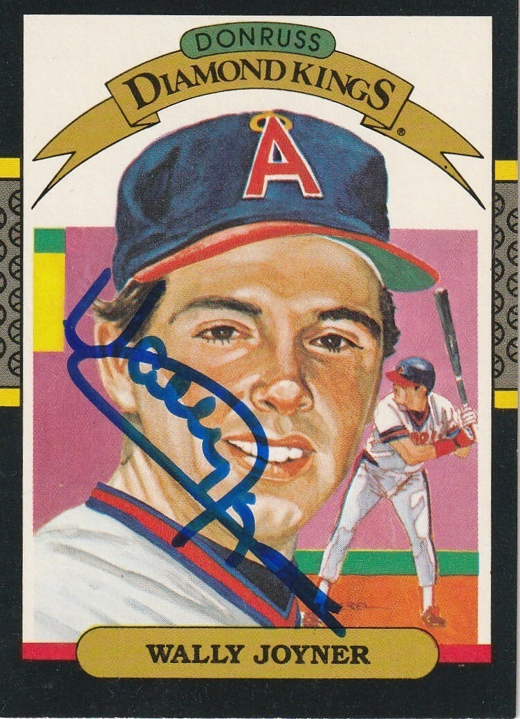 WALLY JOYNER CALIFORNIA ANGELS  SIGNED 1987 DONRUSS DIAMOND KING CARD #1