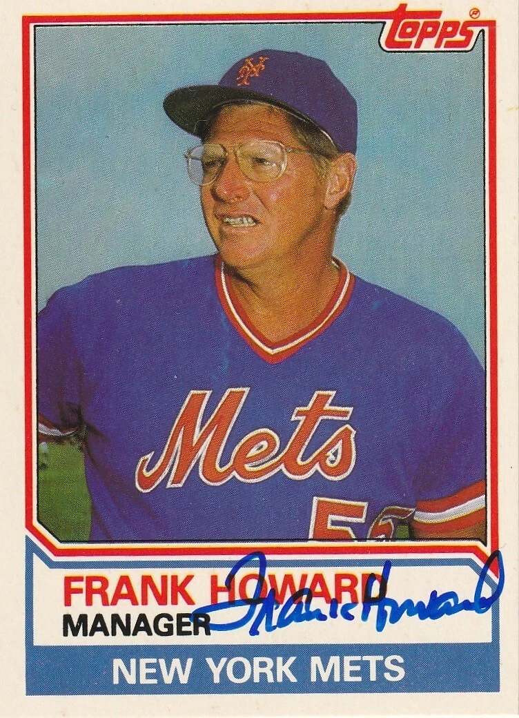 FRANK HOWARD  NEW YORK METS  SIGNED 1983 TOPPS TRADED  CARD #47T
