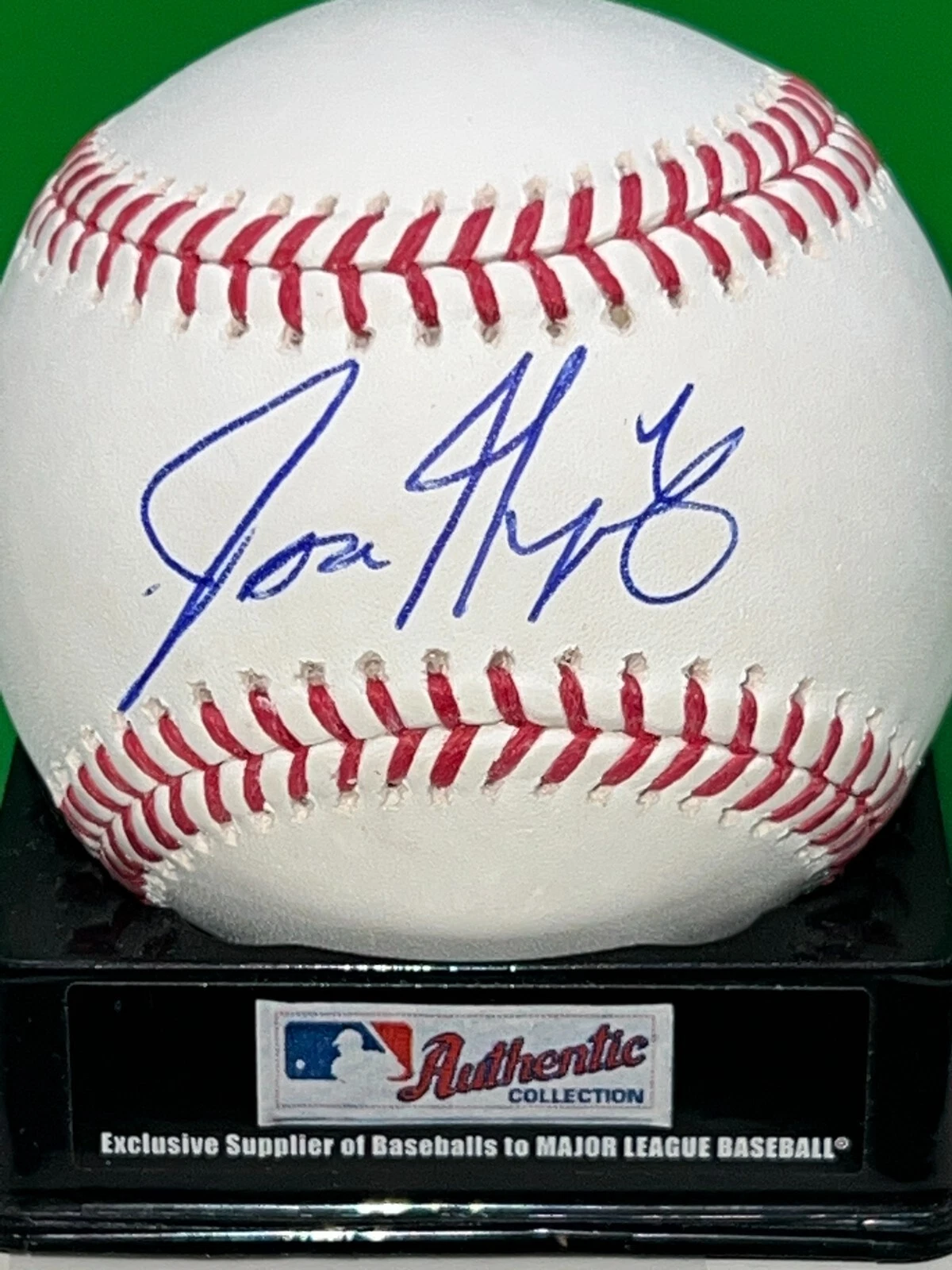 JOSE GUZMAN  TEXAS RANGERS / CHICAGO CUBS  SIGNED OML BASEBALL