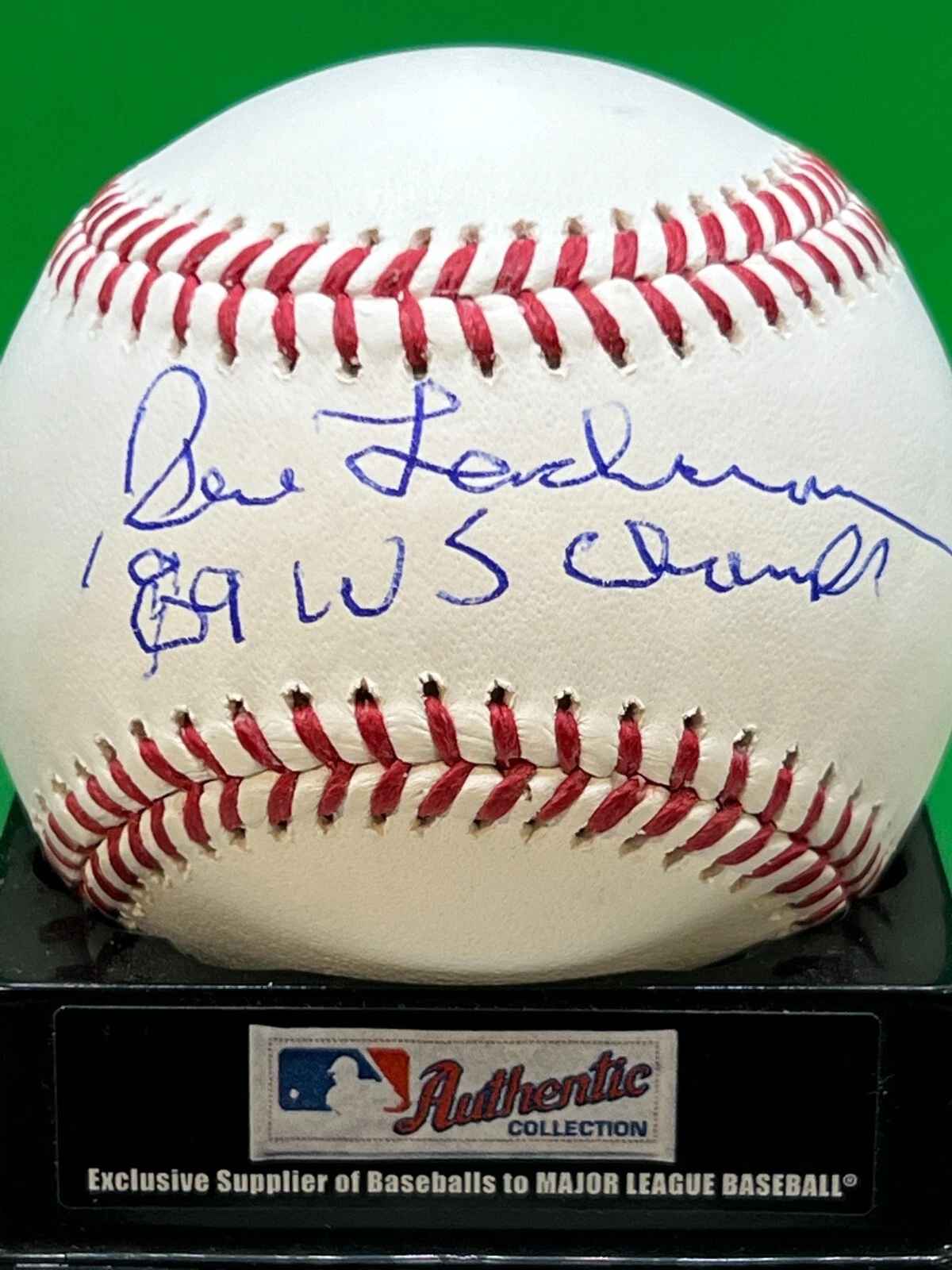 RENE LACHEMANN OAKLAND A'S  1989 WS CHAMPS SIGNED OML BASEBALL