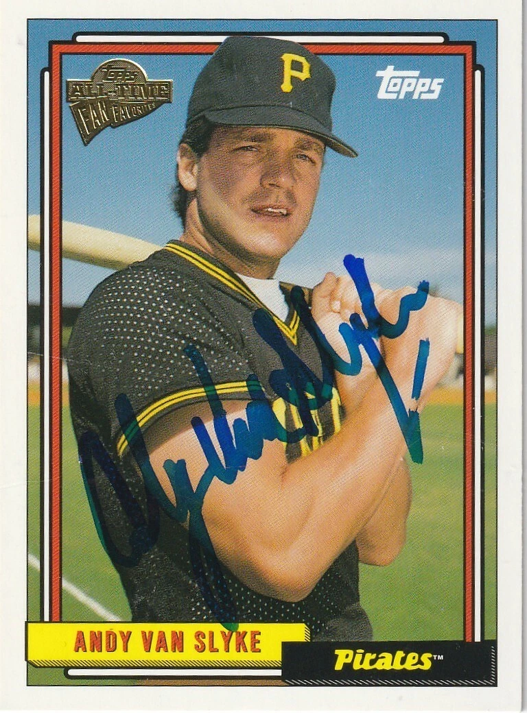 ANDY VAN SLYKE PITTSBURGH PIRATES SIGNED 2004 TOPPS ALL-TIME FAN FAVORITES #77