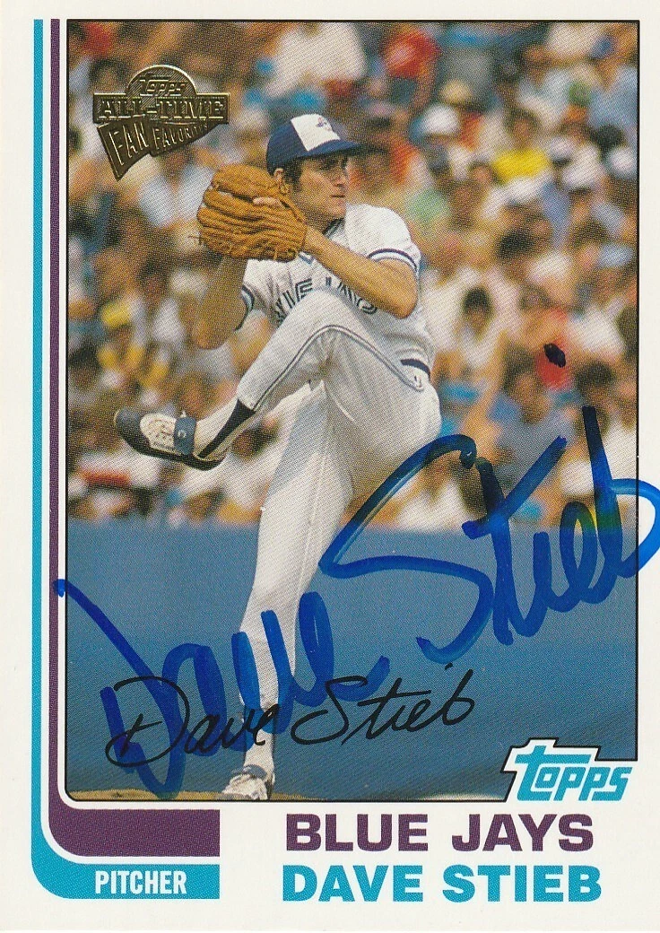 DAVE STIEB TORONO BLUE JAYS  SIGNED 2004 TOPPS ALL-TIME FAN FAVORITES #3