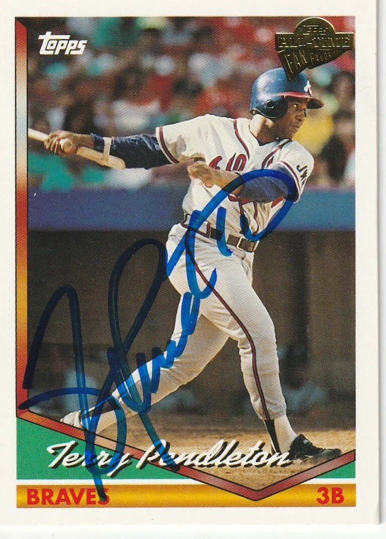 TERRY PENDLETON ATLANTA BRAVES SIGNED 2003 TOPPS ALL-TIME FAN FAVORITES CARD #72