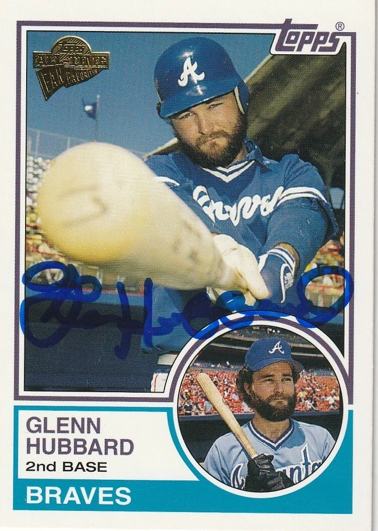 GLENN HUBBARD ATLANTA BRAVES  SIGNED 2005 TOPPS ALL-TIME FAN FAVORITES #12