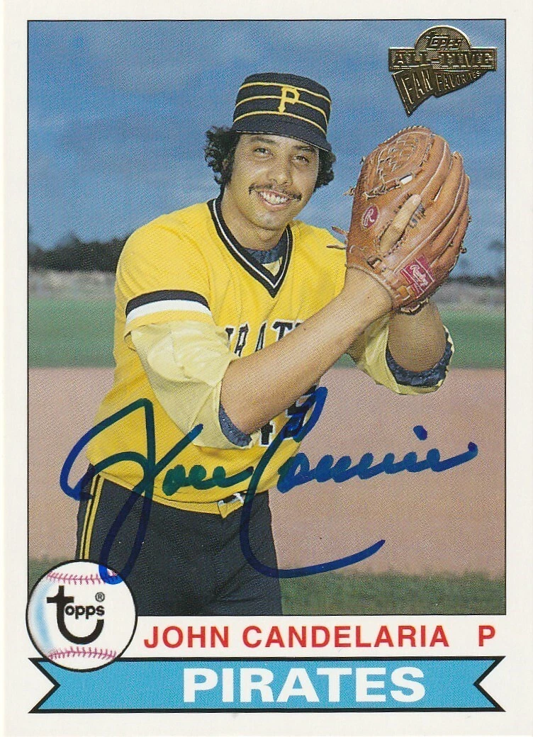 JOHN CANDELARIA PITTSBURGH PIRATES SIGNED 2004 TOPPS ALL-TIME FAN FAVORITES #6