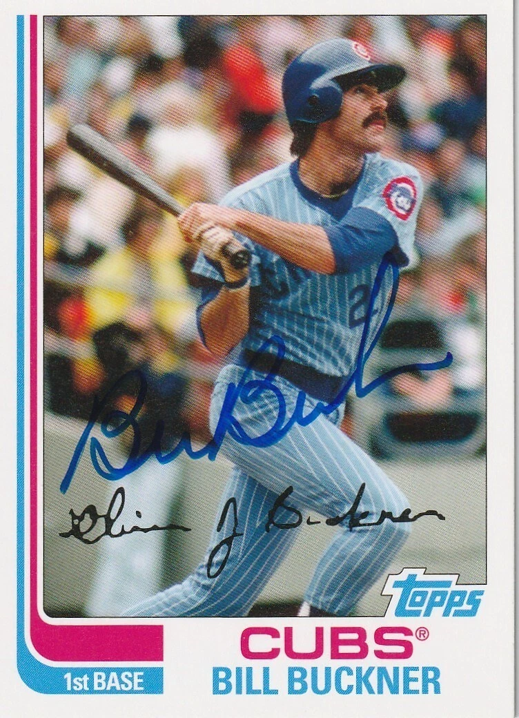BILL BUCKNER CHICAGO CUBS  SIGNED 2012 TOPPS ARCHIVES CARD #200