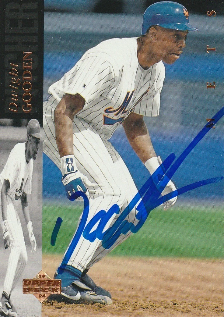 DWIGHT GOODEN NEW YORK METS  SIGNED 1994 UPPER DECK CARD #205