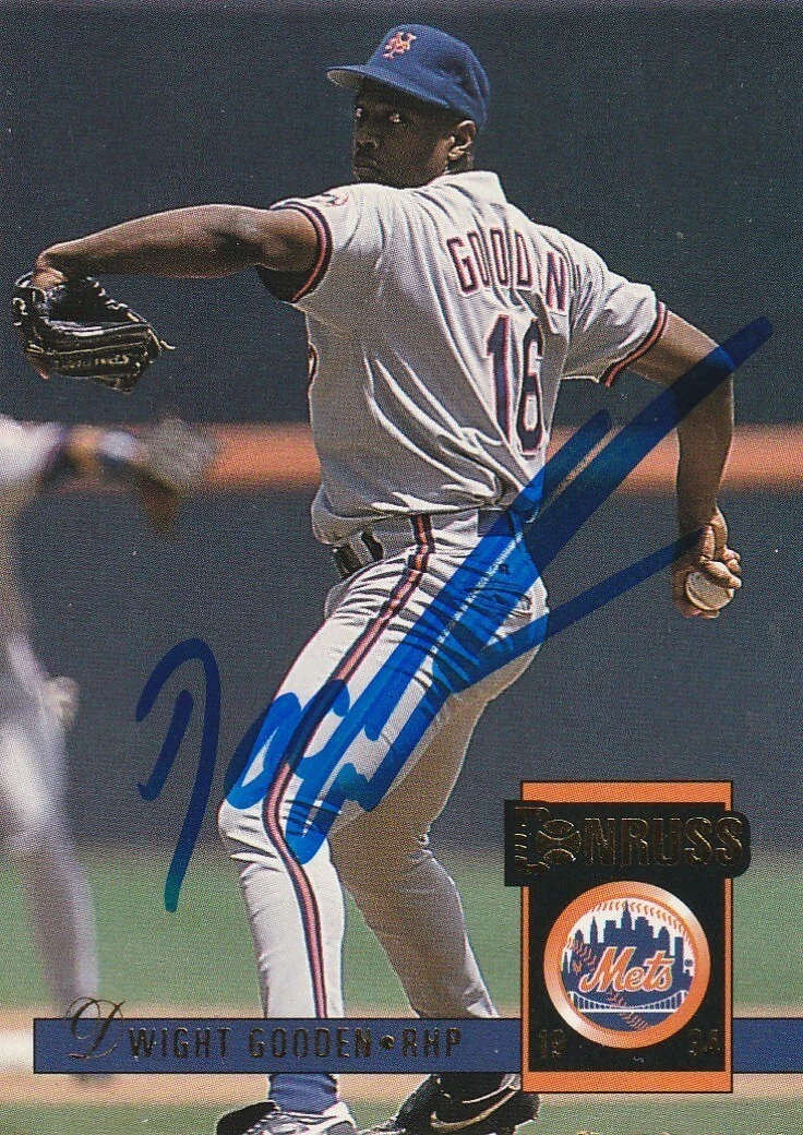 DWIGHT GOODEN NEW YORK METS  SIGNED 1994 DONRUSS CARD #17