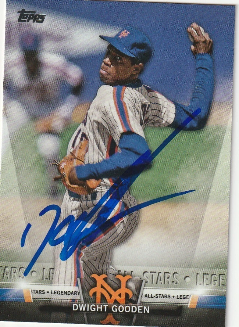 DWIGHT GOODEN NEW YORK METS  SIGNED  2008 TOPPS UPDATE SALUTE CARD #S-16