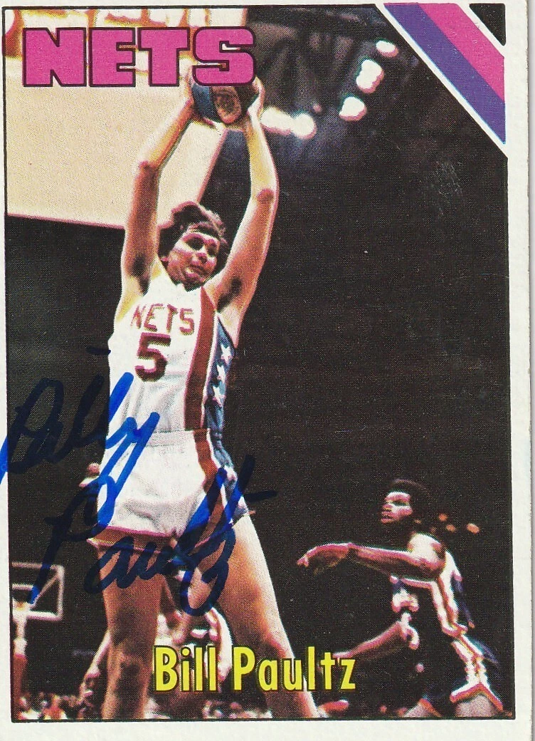 BILLY PAULTZ NEW JERSEY NETS  SIGNED  1975 TOPPS CARD #262