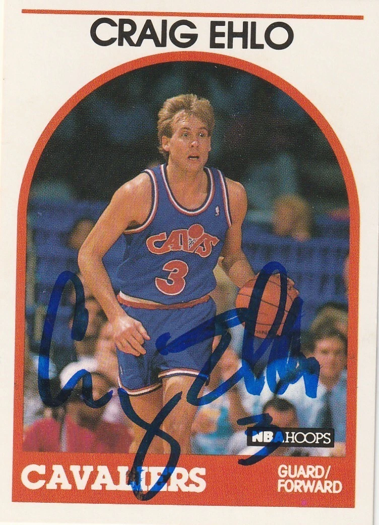 CRAIG EHLO CLEVELAND CAVALIERS  SIGNED 1989 NBA HOOPS CARD #106
