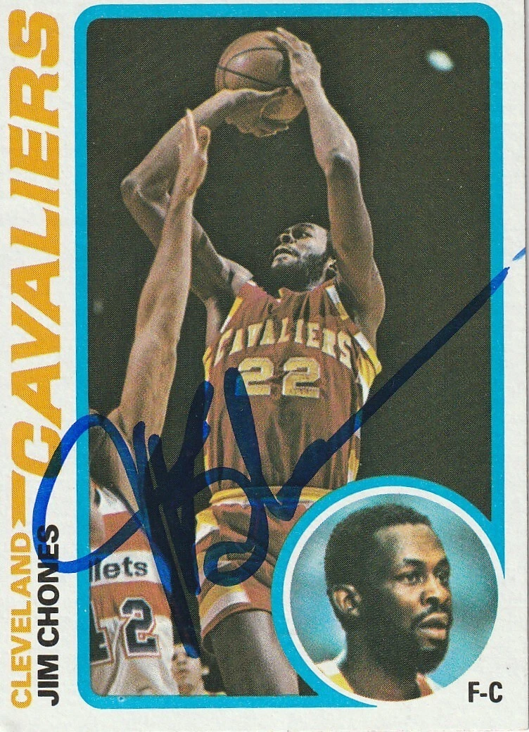 JIM CHONES CLEVELAND CAVALIERS  SIGNED 1978 TOPPS #105