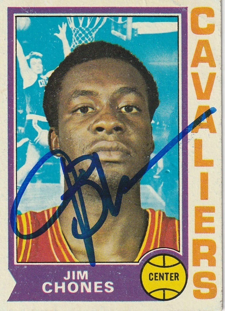 JIM CHONES CLEVELAND CAVALIERS  SIGNED 1974 TOPPS #6