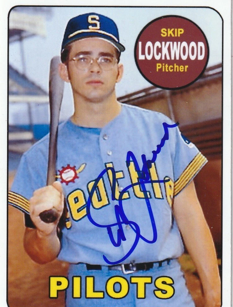 SKIP LOCKWOOD  SEATTLE PILOTS  SIGNED 1969 STYLE CUSTOM CARD