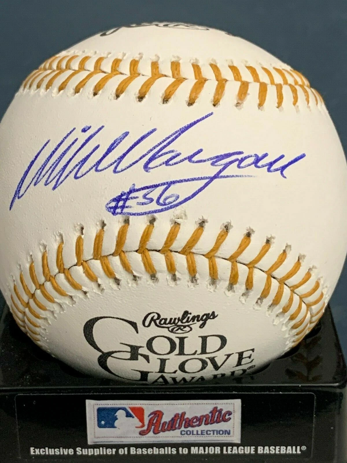 MIKE MORGAN  LOS ANGELES DODGERS  SIGNED OML GOLD GLOVE BASEBALL