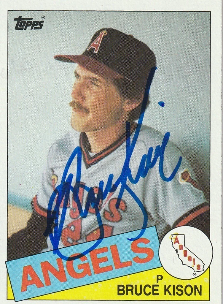 BRUCE KISON CALIFORNIA ANGELS SIGNED 1985 TOPPS CARD #544