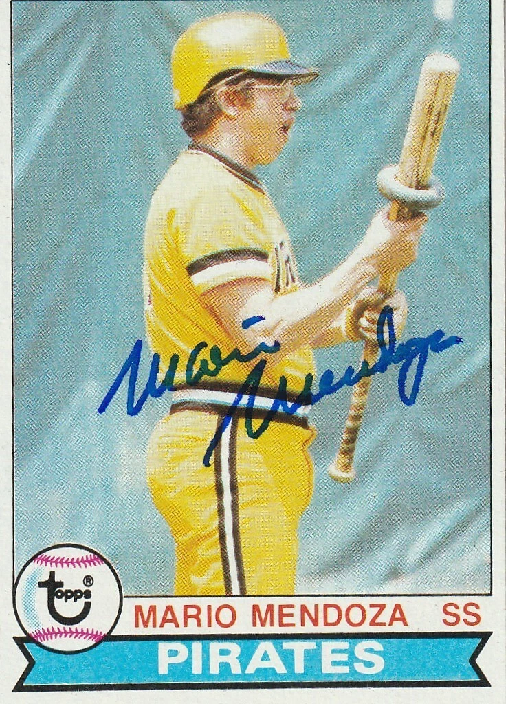 MARIO MENDOZA PITTSBURGH PIRATES  SIGNED 1979 TOPPS CARD #509