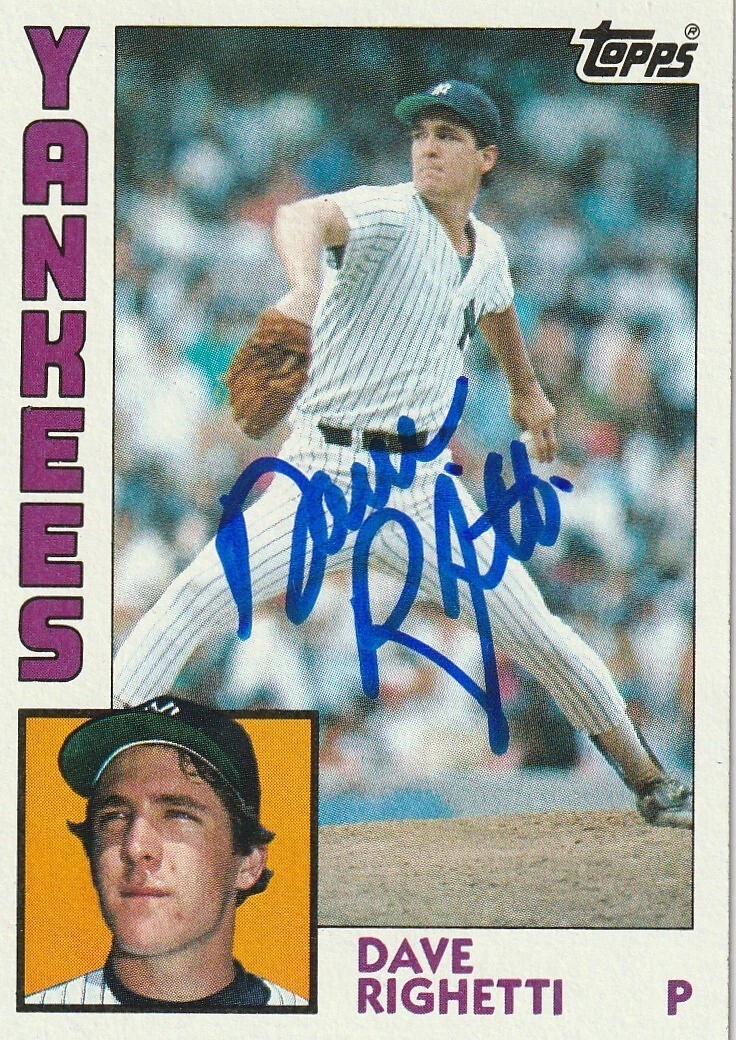 DAVE RIGHETTI NEW YORK YANKEES  SIGNED 1984 TOPPS CARD #635