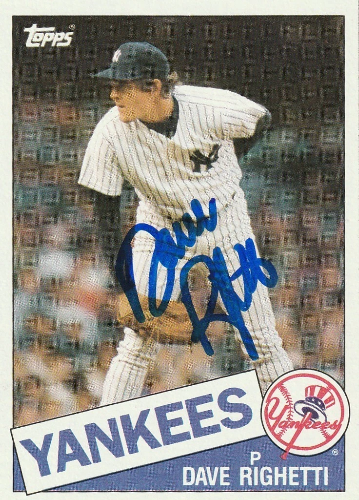DAVE RIGHETTI NEW YORK YANKEES  SIGNED 1985 TOPPS CARD #260