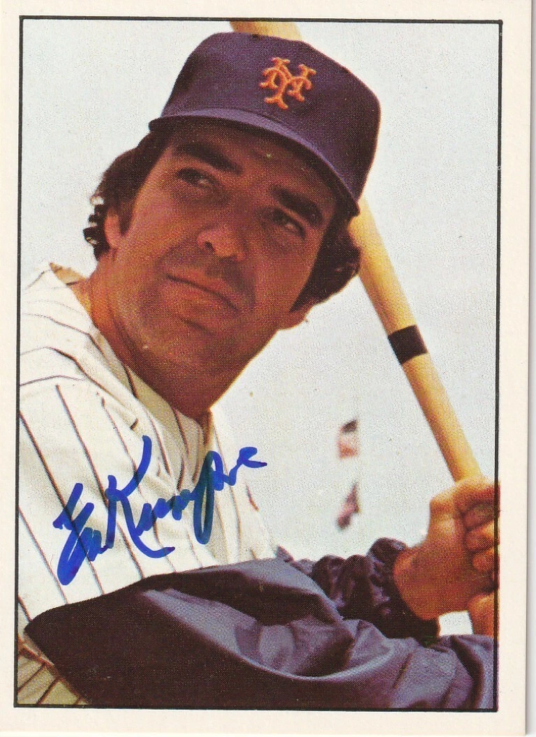 ED KRANEPOOL NEW YORK METS SIGNED 1975 SSPC CARD #533