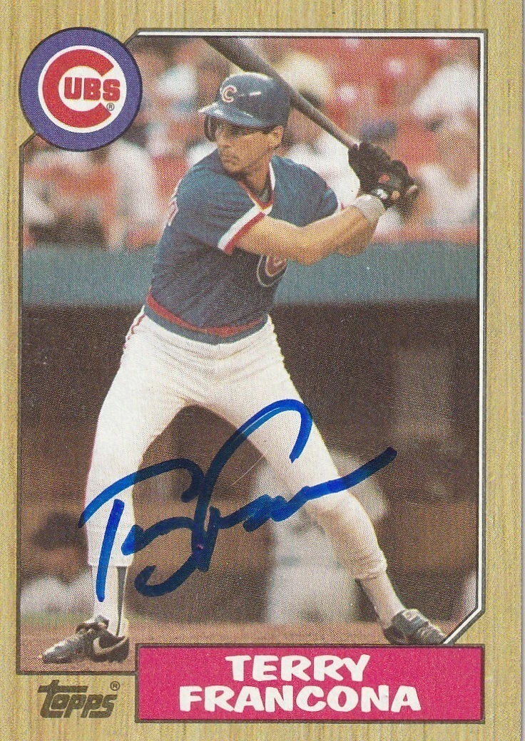 TERRY FRANCONA CHICAGO CUBS  SIGNED 1987 TOPPS CARD #785