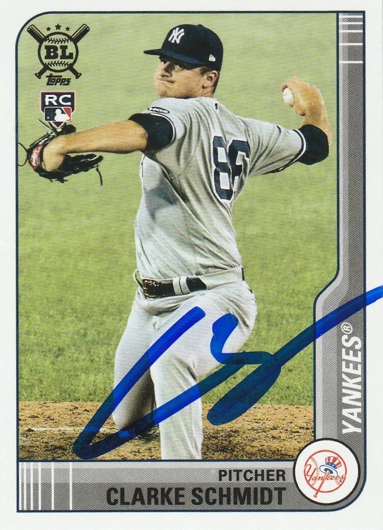 CLARKE SCHMIDT NEW YORK YANKEES SIGNED 2021 TOPPS BIG LEAGUE CARD #88