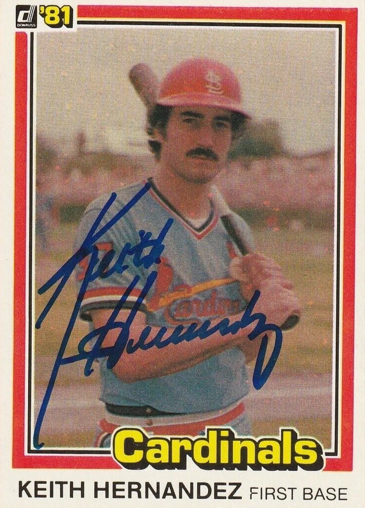 KEITH HERNANDEZ ST. LOUIS CARDINALS  SIGNED 1981 DONRUSS CARD #67